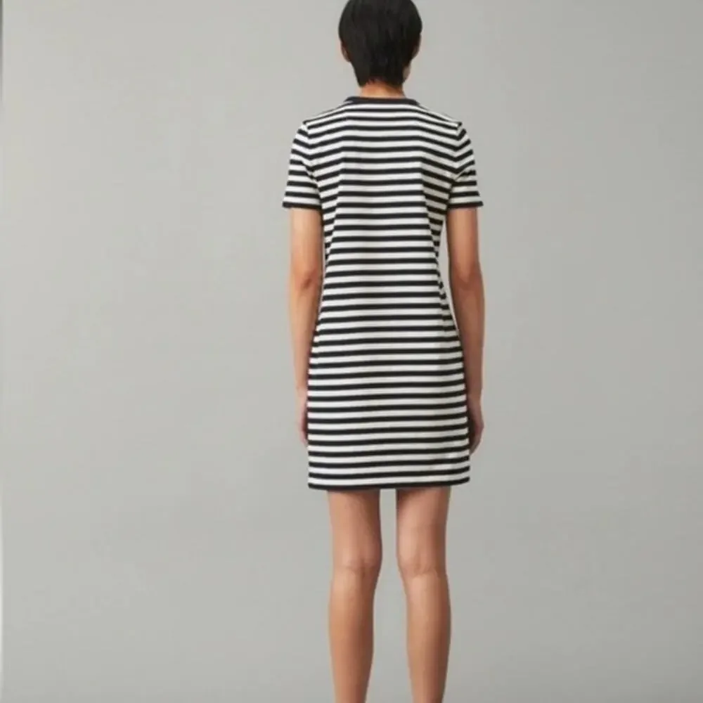Tory Burch Womens Striped Logo‎ T-Shirt Dress XS